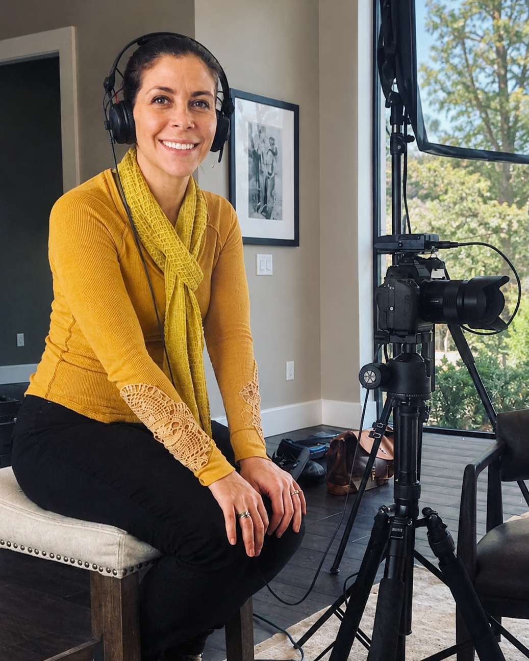 Isis on set recording a video case study